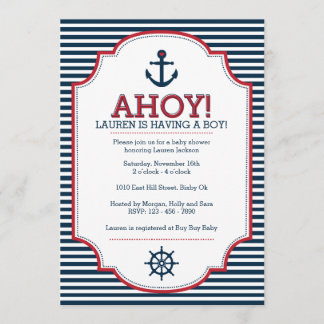 Invitation Baby shower nautique