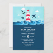 Invitation Baby shower nautique (Devant)