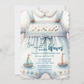 Invitation Baby shower nautique (Devant)