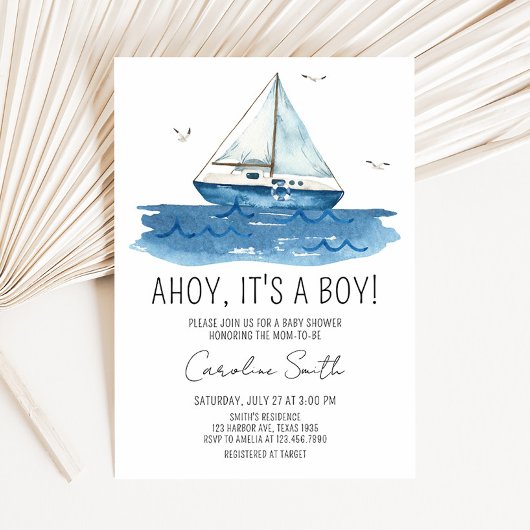 Invitation Baby shower nautique
