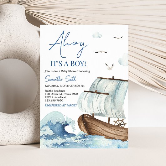 Invitation Baby shower nautique