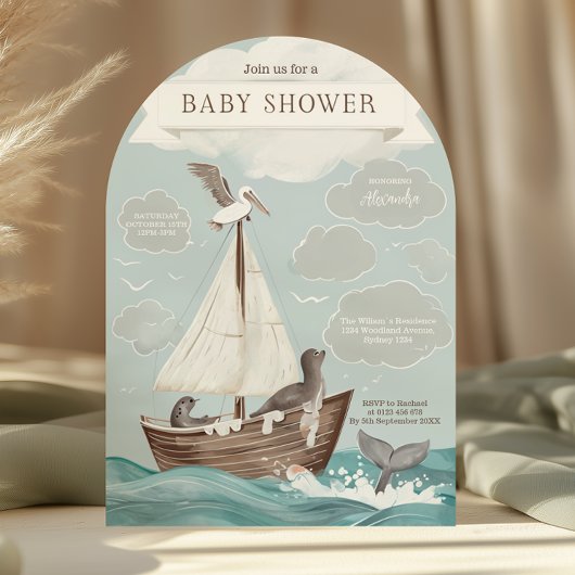 Invitation Baby shower nautique