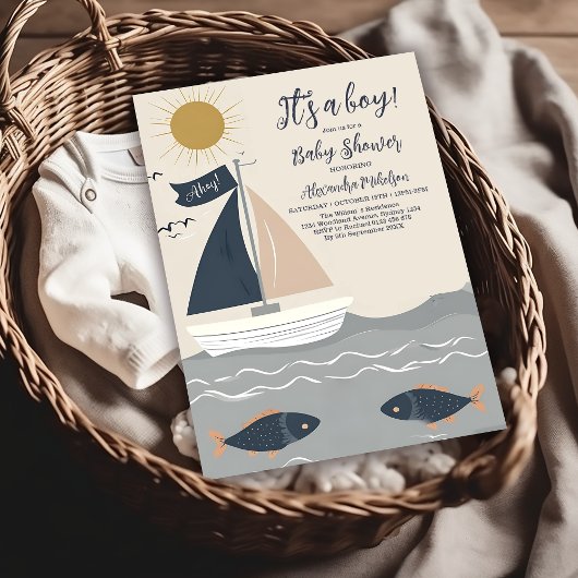 Invitation Baby shower nautique