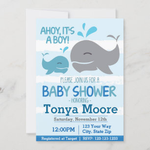 Invitation Baby shower nautique