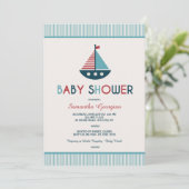 Invitation Baby shower nautique (Debout devant)