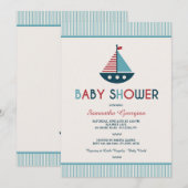 Invitation Baby shower nautique (Devant / Derrière)