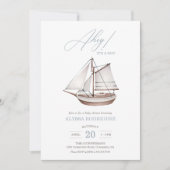 Invitation Baby shower nautique Ahoy Boy's (Devant)