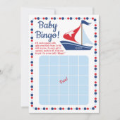 Invitation Baby shower nautique Bingo Jeu (Devant)