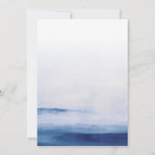 Invitation baby shower nautique bleu aquarelle (Dos)