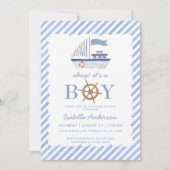 Invitation Baby shower nautique Boy Boy (Devant)