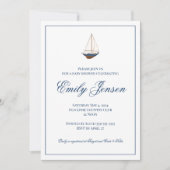 Invitation Baby shower nautique classique (Devant)