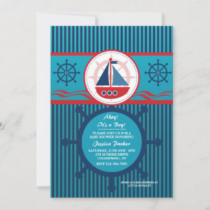 Invitation Baby shower Nautique Cute