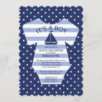 Invitation Baby shower Nautique Cute