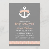 Baby shower nautique de thème d'Ancre de corail
