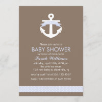 Baby shower nautique de thème d'Ancre mignonne de