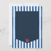 Invitation Baby shower nautique, Nautique (Dos)