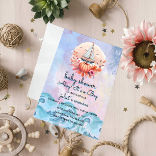 Invitation baby shower nautique pour enfants