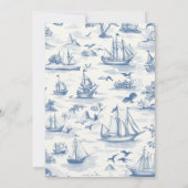 Invitation Baby shower Nautique Toile (Dos)