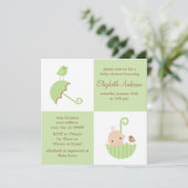 Invitation Baby shower neutre (Debout devant)