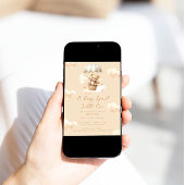 Invitation Baby shower neutre à l'ours en peluche