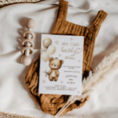 Invitation Baby shower neutre à ours mou