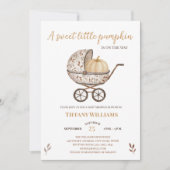 Invitation Baby shower neutre citrouille d'automne (Devant)