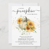 Invitation Baby shower neutre Citrouille de tournesol (Devant)