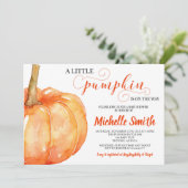 Invitation Baby shower neutre d'automne de genre d'automne de (Debout devant)