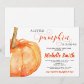 Invitation Baby shower neutre d'automne de genre d'automne de (Devant / Derrière)