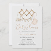 Invitation Baby shower neutre de Boho (Devant)