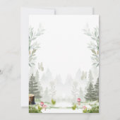 Invitation Baby shower neutre de bois d'animaux mignons (Dos)