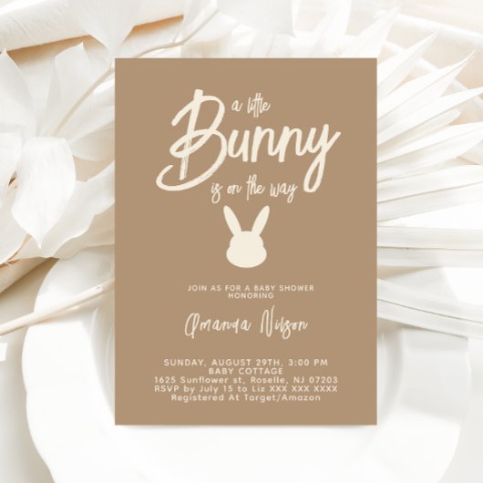 Invitation Baby shower neutre de Bunny Genre