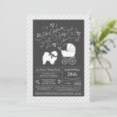 Invitation Baby shower Neutre de Chow Chow Dog (Debout devant)