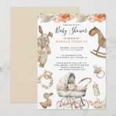Invitation Baby shower neutre de genre Boho (Devant / Derrière)