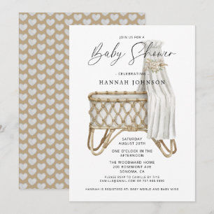 Invitation Baby shower neutre de genre Boho