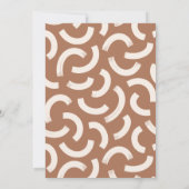 Invitation Baby shower neutre de genre Boho Abstrait (Dos)