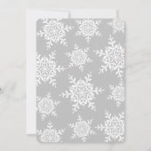 Invitation Baby shower neutre de genre Snowflake simple (Dos)