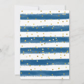 Invitation Baby shower neutre de la Marine bleue (Dos)