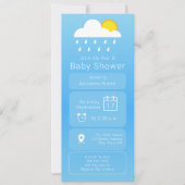 Invitation Baby shower neutre de l'application météo (Devant)