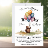 Invitation Baby shower neutre de l'ours