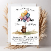 Invitation Baby shower neutre de l'ours