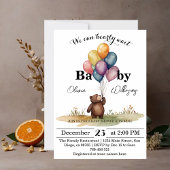 Invitation Baby shower neutre de l'ours
