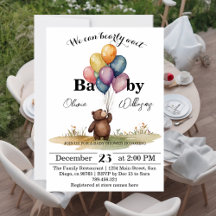 Baby shower neutre de l'ours