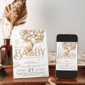 Invitation Baby shower neutre de l'ours