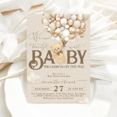 Invitation Baby shower neutre de l'ours