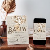 Invitation Baby shower neutre de l'ours