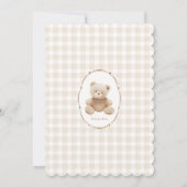 Invitation Baby shower neutre de l'ours en peluche (Dos)