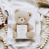 Baby shower neutre de l'ours en peluche