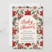 Invitation Baby shower neutre de Noël (Devant)