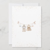 Invitation Baby shower neutre de révélation de genre (Dos)